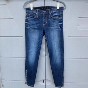 Calvin Rucker Women's Blue  "True Heart" Zip Ankle 5-Pocket Crop Jeans Size 29